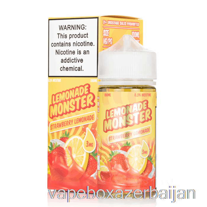 Vape Azerbaijan Strawberry Lemonade - Lemonade Monster - 100mL 0mg